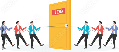 Career recruitment and competition, waves of unemployment, fierce competition for jobs,

