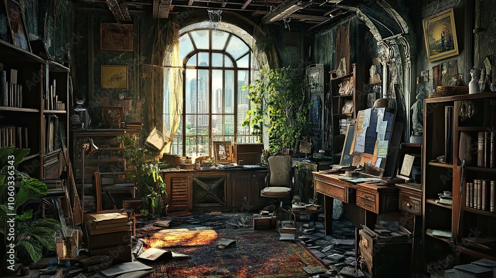 Fototapeta premium Hidden Object puzzle game Environment interior