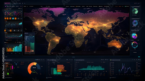 World Map Illustration with...