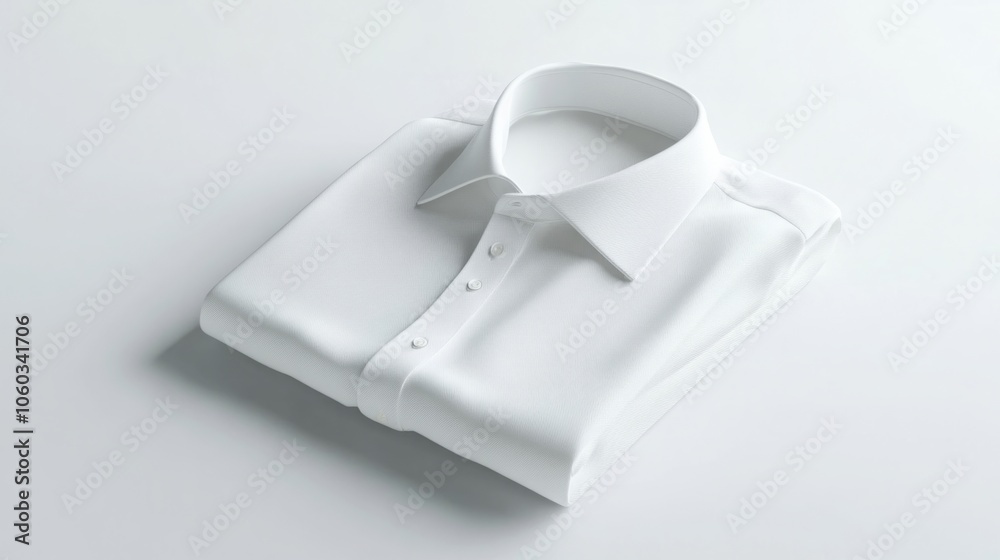 High-quality 3D render of a neatly folded shirt, showcasing detailed fabric textures and clean lines. The shirt is displayed against a white background, High-quality 3D render of a neatly folded shirt, showcasing detailed fabric textures and clean lines. The shirt is displayed against a white background,