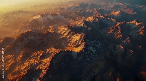 Majestic Mountain Range at Sunset