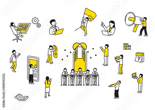 Service release image illustration set