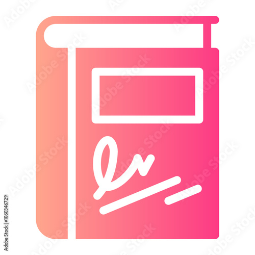 autograph gradient icon