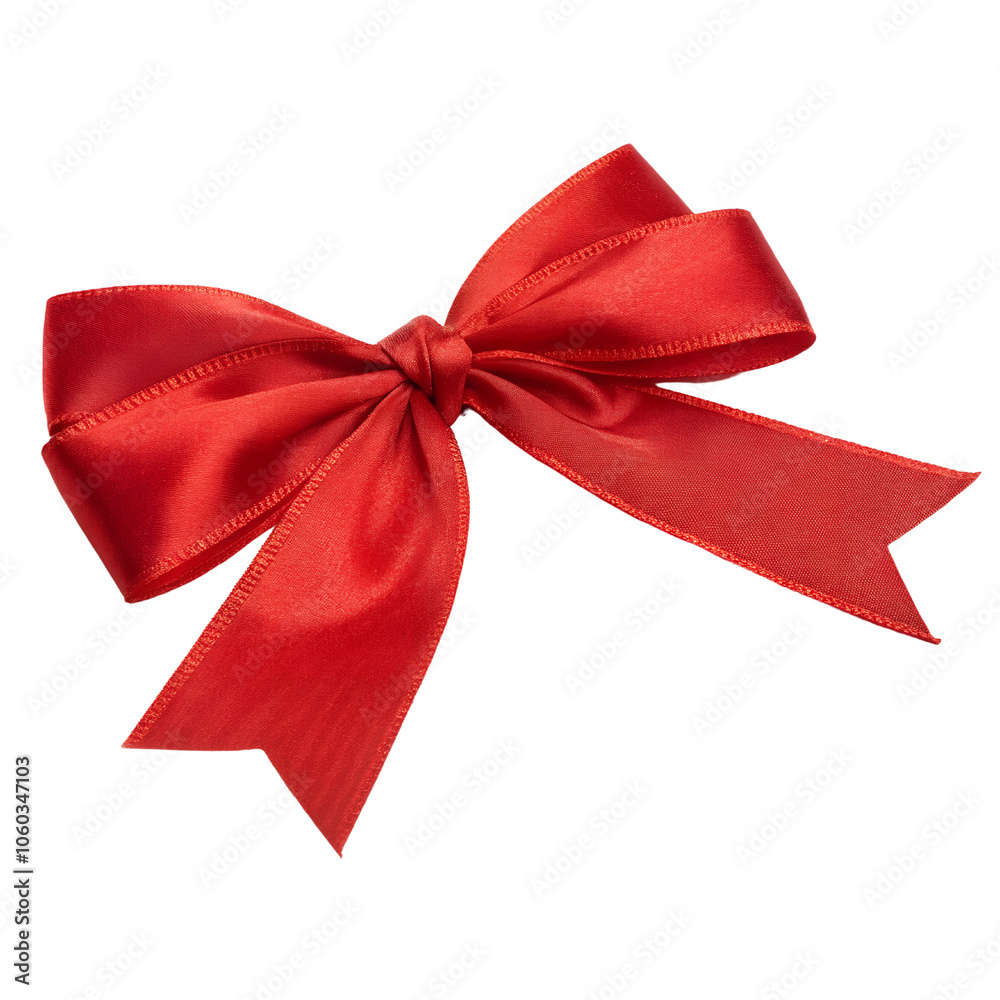 Red Satin Bow Decoration isolated on transparent background cutout, PNG file, Cutout file Red Satin Bow Decoration isolated on transparent background cutout, PNG file, Cutout file