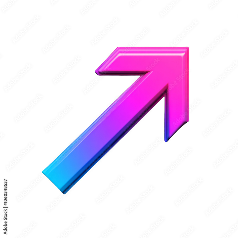 Minimalist infographic arrow sign with a subtle gradient and soft rounded edges isolated on a transparent background Minimalist infographic arrow sign with a subtle gradient and soft rounded edges isolated on a transparent background