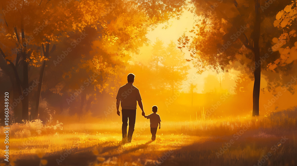 Fathers Day Illustration, Happy Fathers Day Poster. Fathers Day Illustration, Happy Fathers Day Poster.