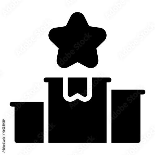 podium glyph icon