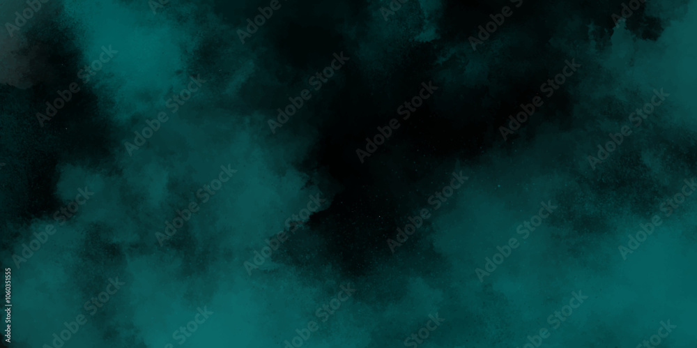 Obraz premium abstract cloud and vapor texture background. Black and blue smoke aquarelle smudge illustration smooth grungy smokey light pastel colors ink glow. Teal color powder explosion . 