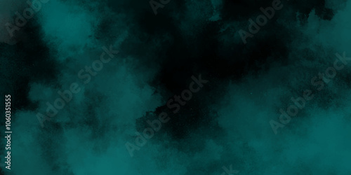 abstract cloud and vapor texture background. Black and blue smoke aquarelle smudge illustration smooth grungy smokey light pastel colors ink glow. Teal color powder explosion .	
