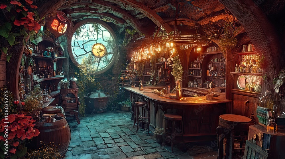 Obraz premium lofi magic fantasy world interior