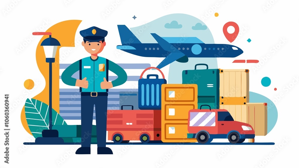 Naklejka premium They use specialized equipment and procedures to inspect cargo for threats and contraband.