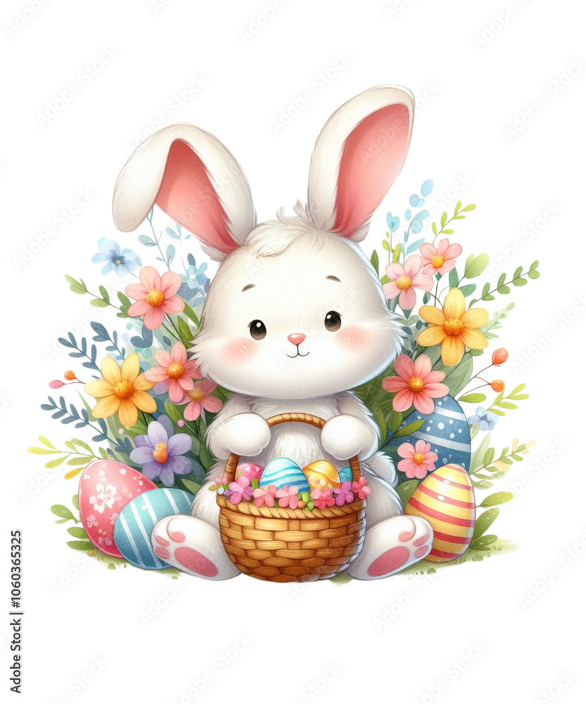 Obraz premium Cute Bunnys Easter 