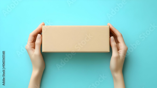Hands Holding a Cardboard B...