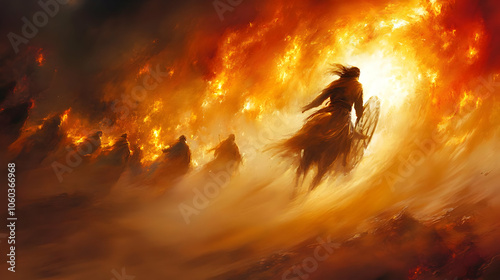 Fiery Ascent: Illustration ...
