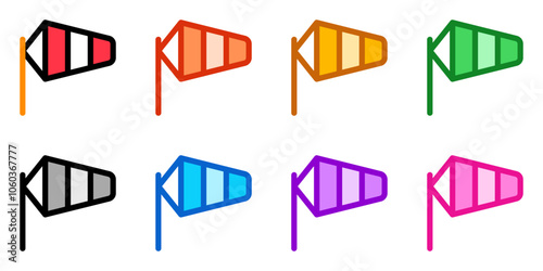 Editable windsock vector icon. Part of a big icon set family. Perfect for web and app interfaces, presentations, infographics, etc
