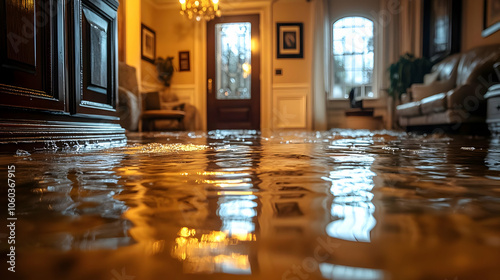 Flooded Living Room Interio...