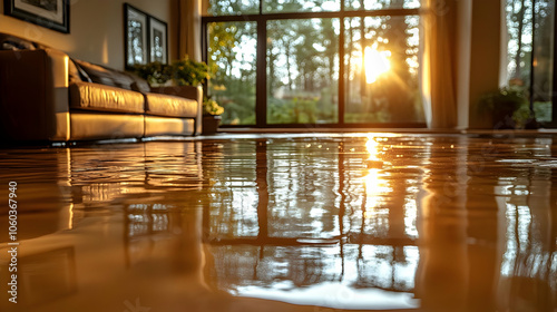 Flooded Living Room with Su...