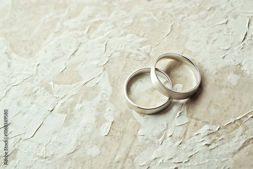 The image presents a minimalistic wedding background designed with simplicity and elegance.  photo