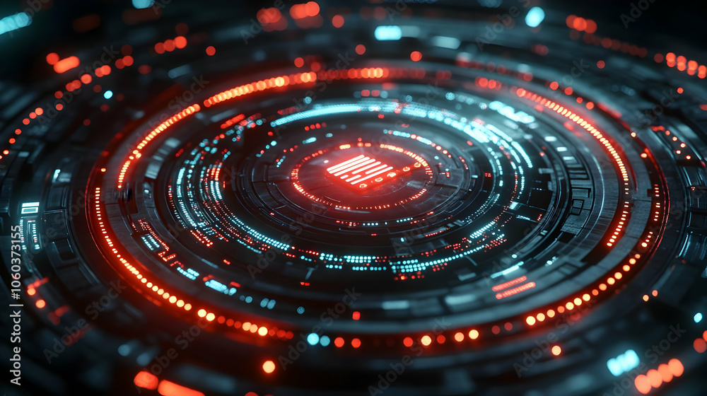Futuristic Sci-Fi Interface 3D Illustration Futuristic Sci-Fi Interface 3D Illustration