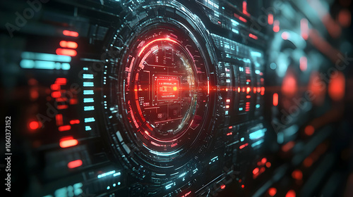 Abstract Digital Interface Background - 3D Illustration