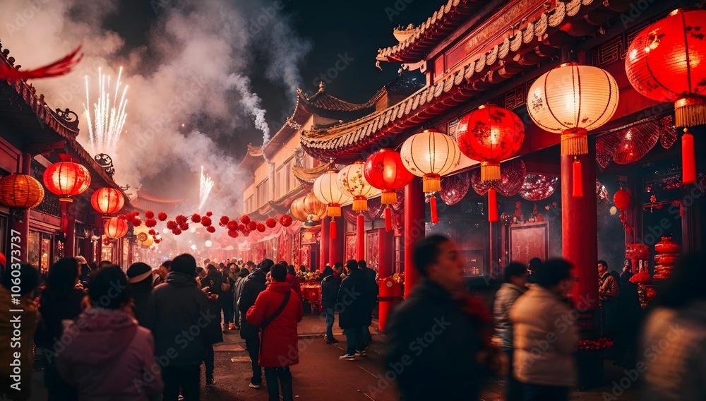 Fototapeta premium Chinese New Year celebration. Chinese festival. Chinese dragon