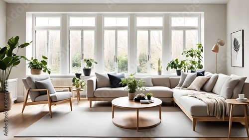 Beautifully Designed Living Room Combining Warm Tones, Wooden Furniture, and Indoor Plants for a Serene Retreat (36)