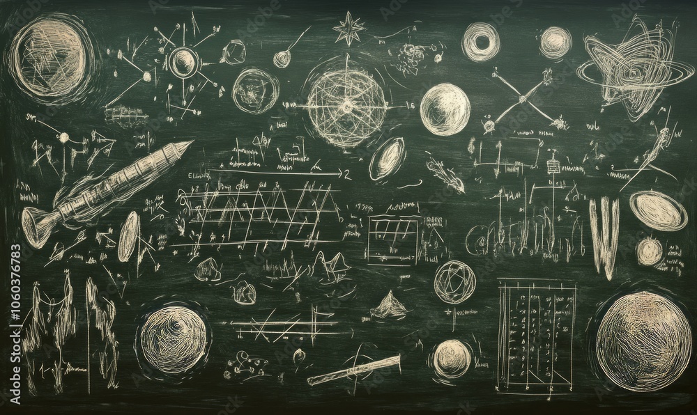 scientific formulas chalkboard illustrations scientific formulas chalkboard illustrations