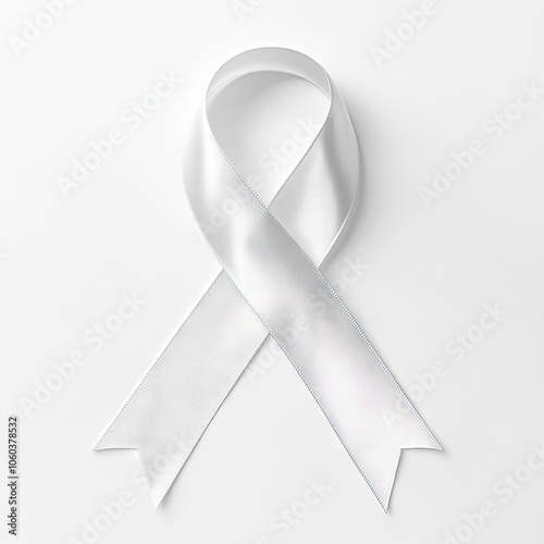  White cancer awareness ribbon 