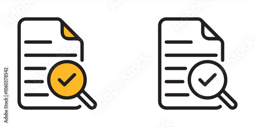 Document vector icon isolated vector graphic. Paper document page icon vector element.