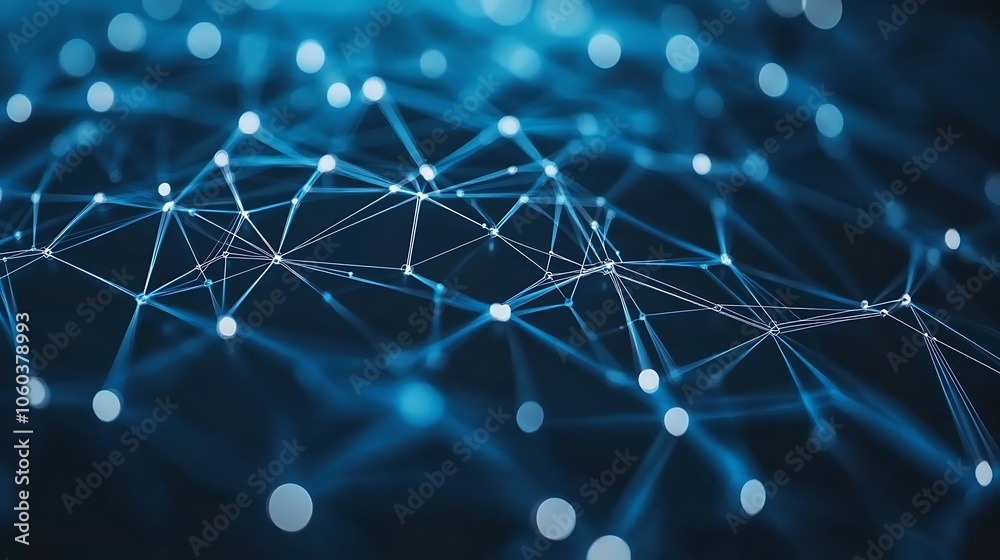 Obraz premium Abstract Network Connection Abstract Gradient Background with Copy Space