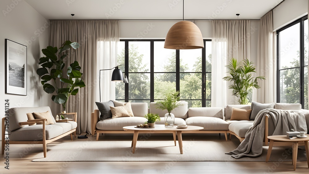 Bright and Airy Living Room with Stylish Neutral Palette, Plush Seating, and Abundant Greenery for a Fresh Look (5) Bright and Airy Living Room with Stylish Neutral Palette, Plush Seating, and Abundant Greenery for a Fresh Look (5)