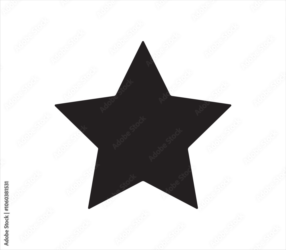Black star isolated on white Background Black star isolated on white Background