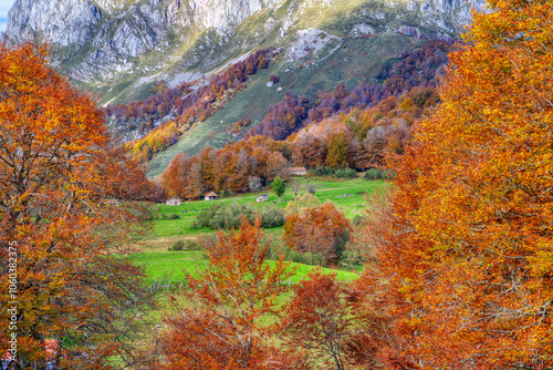 Vegabaño refuge in Picos de Europa, Leon, Spain. photo