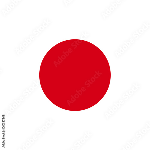 A vibrant vector illustration of a speech bubble in colors of Japanese flag in a cartoon style. Japanese language and culture. Japanese events or celebrations. Emblems symbolizing unity and identity, 