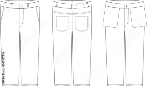 Long Pants Denim Template