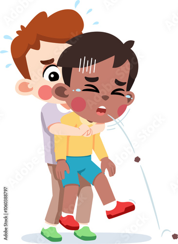 Kid Helping Saving a Choking Friend