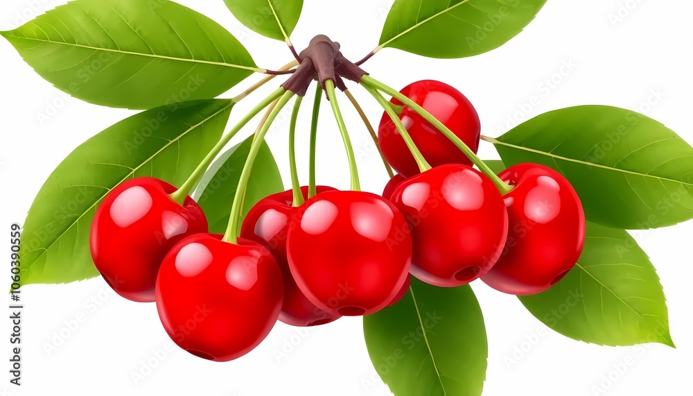 Isolated Red Cherries Isolated Red Cherries