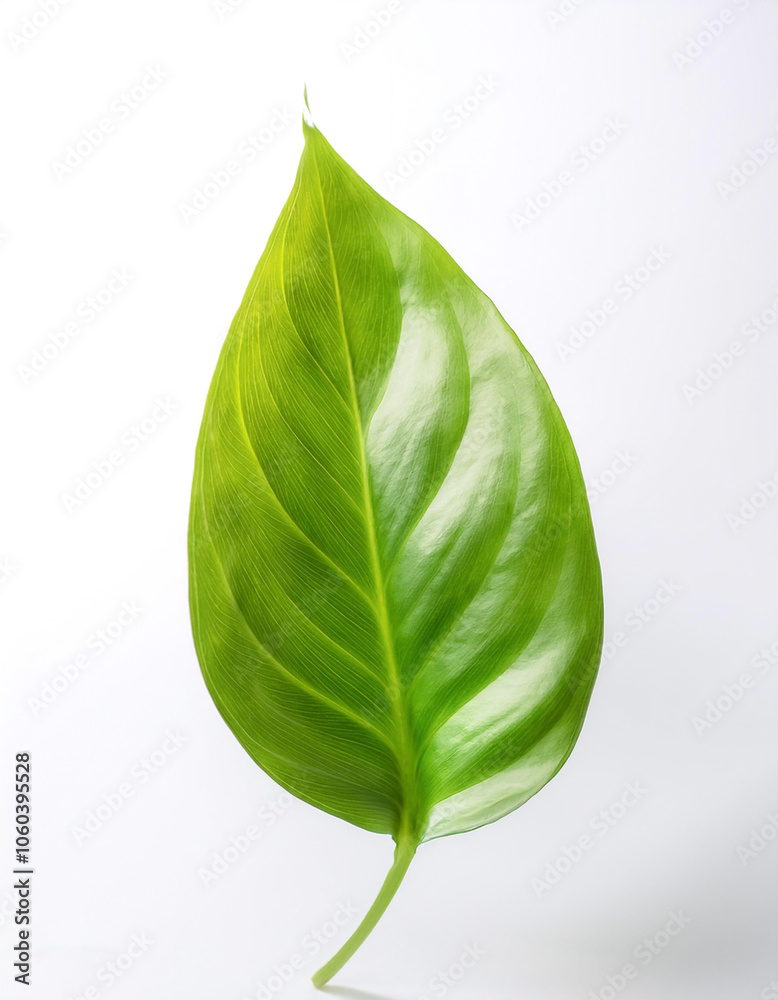 Obraz premium Pothos Leaf floating or flying isolated white background