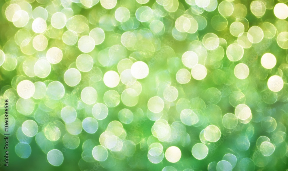 Shiny Background of Light Green Bokeh Lights. Festive Wallpaper for Holidays and Celebrations Shiny Background of Light Green Bokeh Lights. Festive Wallpaper for Holidays and Celebrations