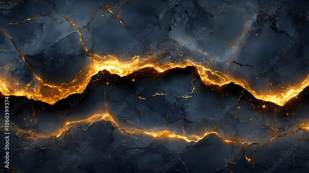 Abstract Background with Crackled Surface and Glowing Lines Abstract Background with Crackled Surface and Glowing Lines
