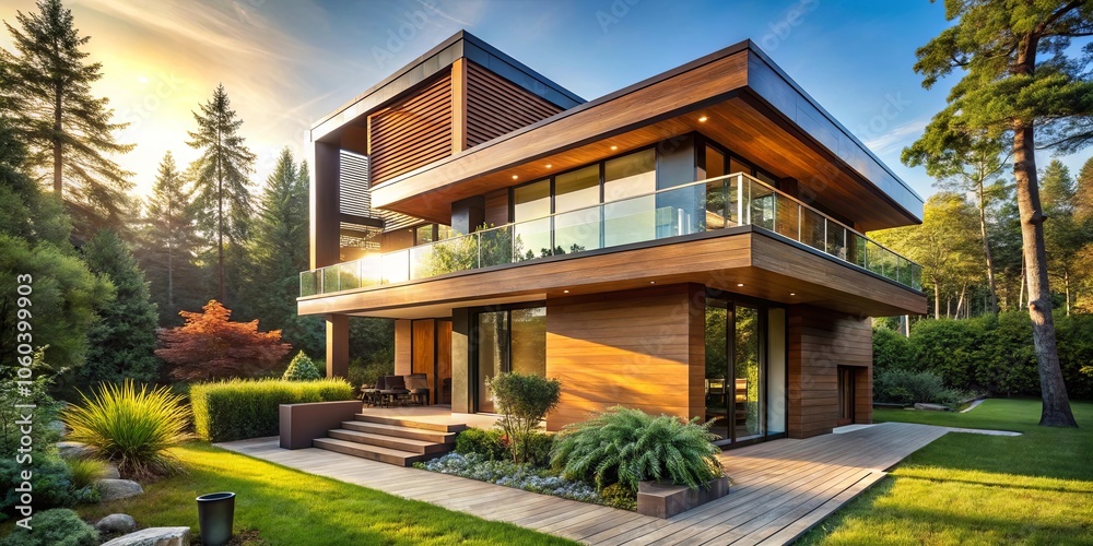 custom made wallpaper toronto digitalContemporary Architectural Design Featuring A Wood-Clad Exterior And A Spacious Deck Overlooking A Lush Garden