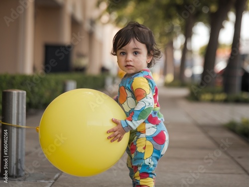 child playing with ball