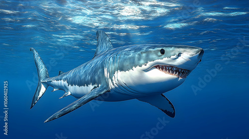 Great White Shark Underwate...