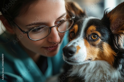 The dog is at the vet. Generative AI