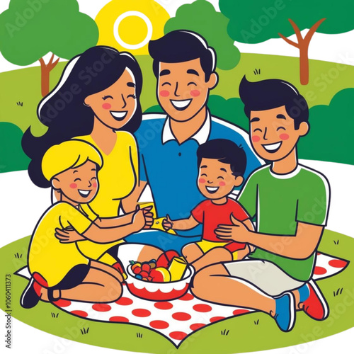 happy family having fun