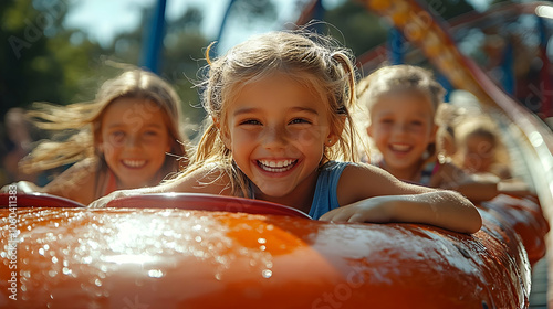 Happy Kids on Orange Water ...