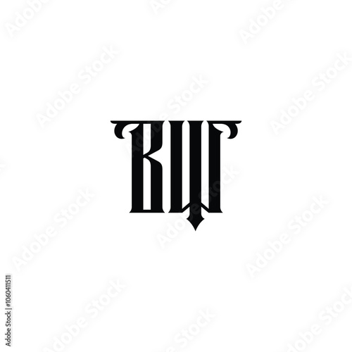 BW monogram logo design letter text name symbol monochrome logotype alphabet character simple logo