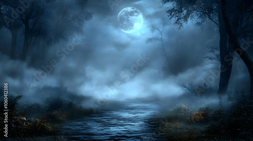 Mystical Forest Path with F...