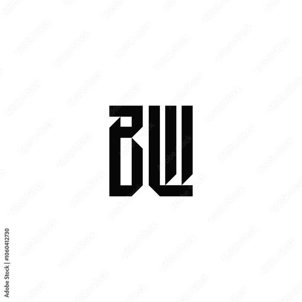 BW monogram logo design letter text name symbol monochrome logotype alphabet character simple logo BW monogram logo design letter text name symbol monochrome logotype alphabet character simple logo
