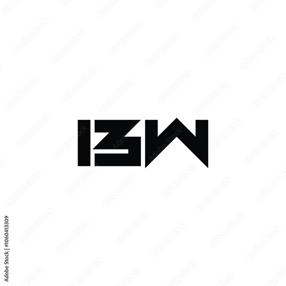 BW monogram logo design letter text name symbol monochrome logotype alphabet character simple logo